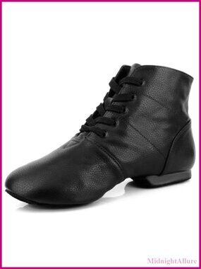 Keemi Jazz Dance Shoes Leather Split Sole Lace Up Ballet Gymnastics Yoga